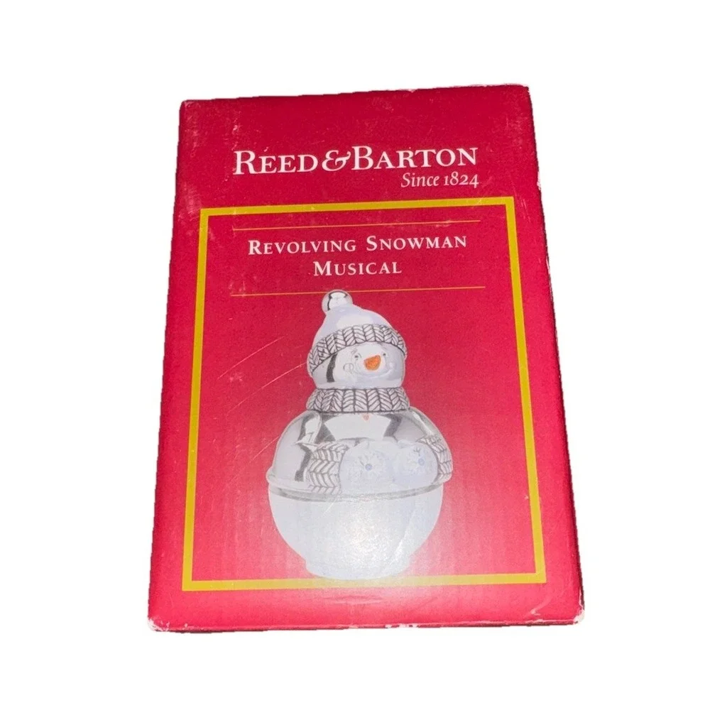 Reed & Barton 2024 Vintage Christmas Snowman Musical figurine 896416